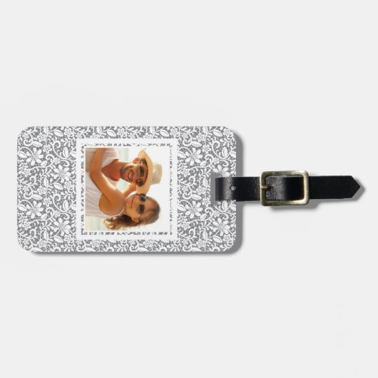 カスタムフォトホワイトレース1 ラゲッジタグ (正面横)