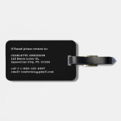 カスタムフォトホースパーソナライズされたペット ラゲッジタグ (裏面横)