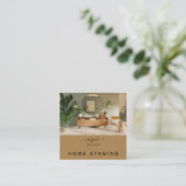 カスタムフォトホームステージング スクエア名刺 (スタンド正面)