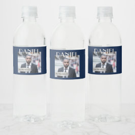 カスタムフォトボトルラベル 誕生日号の雑誌カバー ペットボトルラベル
