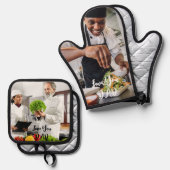 カスタムフォトポットホルダーセット 鍋つかみ&鍋敷きセット (正面/裏面)