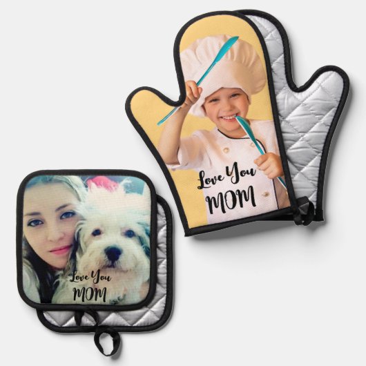 カスタムフォトポットホルダーセット 鍋つかみ&鍋敷きセット (正面/裏面)