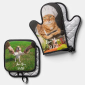カスタムフォトポットホルダーセット 鍋つかみ&鍋敷きセット (正面/裏面)