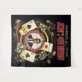 カスタムフォトポーカーカジノデコ, カジノ誕生日 タペストリー (正面(横))