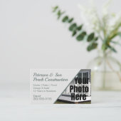 カスタムフォトポーチパティオデッキ建築 名刺 (スタンド正面)