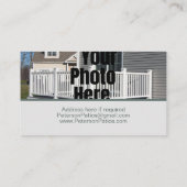 カスタムフォトポーチパティオデッキ建築 名刺 (裏面)