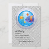 カスタムフォトポ航海のルトホール誕生日 招待状 (正面)