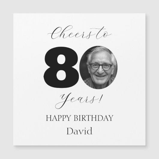 カスタムフォトマイルストーン誕生日グリーティング (正面)