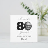 カスタムフォトマイルストーン誕生日グリーティング カード (スタンド正面)
