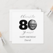 カスタムフォトマイルストーン誕生日グリーティング カード (正面/裏面インサイチュ)