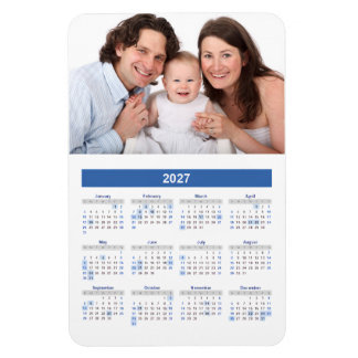 カスタムフォトマグネット付き2027年カレンダー マグネット