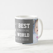 カスタムフォトマザーズデイマググレー コーヒーマグカップ (正面右)