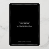 カスタムフォトミニマリスト1st誕生日フォイルインビタティ 箔招待状 (裏面)