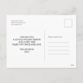 カスタムフォトミニマルなカレンダー2025金ゴールド シーズンポストカード (裏面)