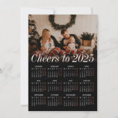 カスタムフォトミニマルシンプルブラックカレンダー2025 シーズンカード (正面)