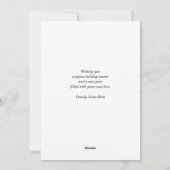 カスタムフォトミニマルシンプルブラックカレンダー2025 シーズンカード (裏面)