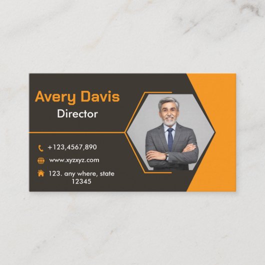 カスタムフォトミニマルモダン主義ソーシャルメディアのアイコン 名刺 (正面)