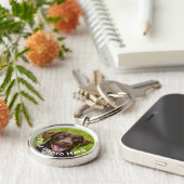 カスタムフォトメタルキーチェーン キーホルダー (側面)