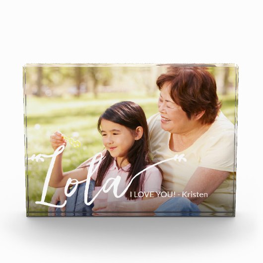 カスタムフォトメッセージ名Lolaスクリプト フォトブロック (正面)