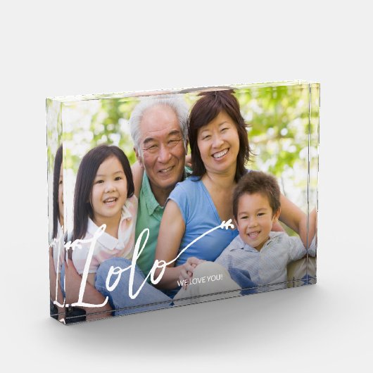 カスタムフォトメッセージ名Lolo Script フォトブロック (左)