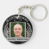 カスタムフォトメモリアルメタリックルック キーホルダー (裏面)