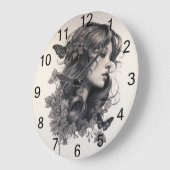 カスタムフォトメモリシンプルスモダンクエアスクエア ラージ壁時計 (傾斜)