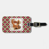カスタムフォトモダンイカットパターン ラゲッジタグ (正面横)