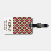 カスタムフォトモダンイカットパターン ラゲッジタグ (裏面横)
