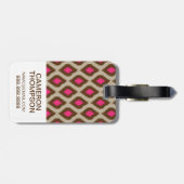 カスタムフォトモダンイカットパターン ラゲッジタグ (裏面横)
