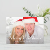カスタムフォトモダンクリスマスシック2サイドデザイン シーズンカード (スタンド正面)