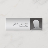 カスタムフォトモダンシルバー スキニー名刺 (正面)