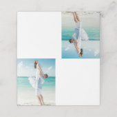 カスタムフォトモダンビーチウェディング プレイスカード (外部開封)