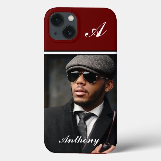 カスタムフォトモノグラムのパーソナライズ Case-Mate iPhoneケース (裏面)