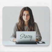 カスタムフォトモノグラムオフィスギフト マウスパッド (正面)