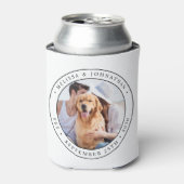 カスタムフォトモノグラム名結婚日付 缶クーラー (缶正面)