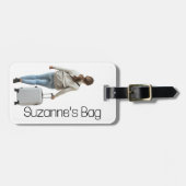 カスタムフォトモノグラム旅行バケーション ラゲッジタグ (正面横)