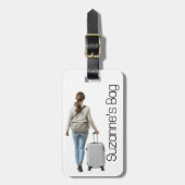 カスタムフォトモノグラム旅行バケーション ラゲッジタグ (正面縦)