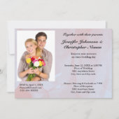 カスタムフォトラベンダーミストマーブル結婚ズ 招待状 (正面)