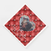 カスタムフォトレッドダイヤモンドとハートフレーム (コーナー)