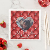 カスタムフォトレッドダイヤモンドとハートフレーム (インサイチュ)