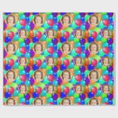 カスタムフォトロカラフルゴバルーン独自の作成 ラッピングペーパー (フラット)