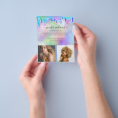 カスタムフォトロゴの宣伝用ホログラフィックドリップ チラシ (手)