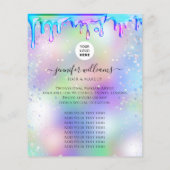 カスタムフォトロゴの宣伝用ホログラフィックドリップ チラシ (裏面)