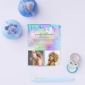 カスタムフォトロゴの宣伝用ホログラフィックドリップ チラシ (シングル)