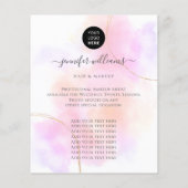 カスタムフォトロゴの販促金ゴールドピンクの水色 チラシ (裏面)