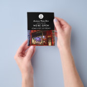 カスタムフォトロゴグランドオープニングベーカリーショップブラック チラシ (手)