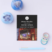 カスタムフォトロゴグランドオープニングベーカリーショップブラック チラシ (シングル)