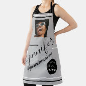 カスタムフォトロゴコーヒーショップケーキアイスクリームグレー エプロン (インサイチュ)