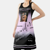 カスタムフォトロゴコーヒーショップレストランパブピンク エプロン (インサイチュ)