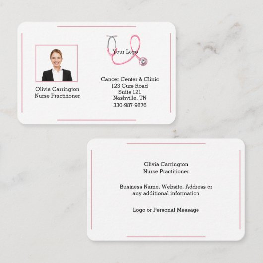 カスタムフォトロゴプロフェッショナルシンプル 名刺 (正面/裏面)